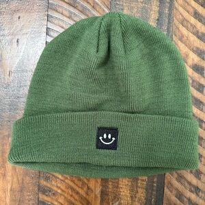 Green Smiley beanie